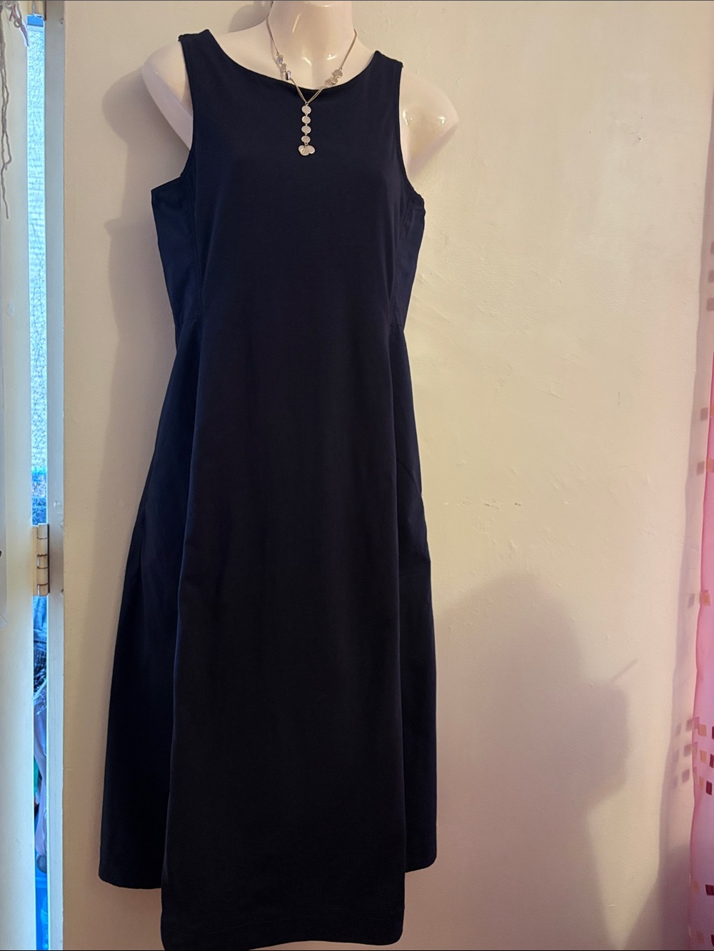 COS Navy Sleeveless A-Line Maxi Dress
